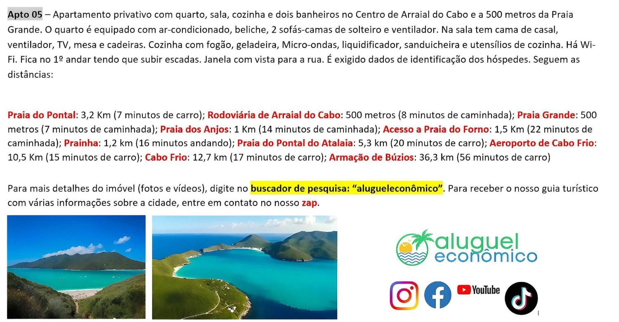 Apartament Arraial Do Cabo - Brisas Do Farol - Aluguel Economico Zewnętrze zdjęcie